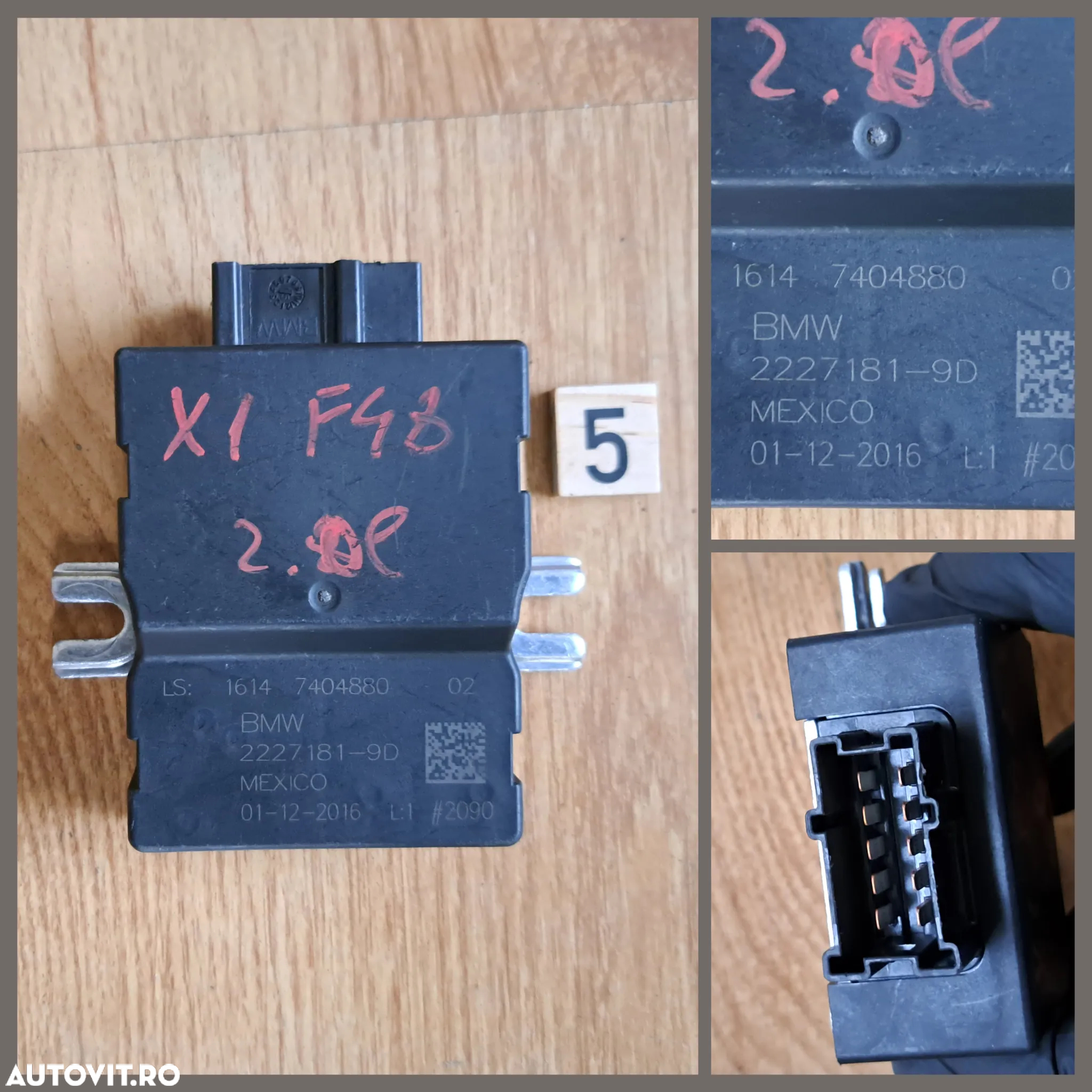 Modul centura dreapta Modul aplificator antena unitate control clima modul pompa combustibil F10 F06 F13 F01 LCI F02 LCI F03 LCI - 6