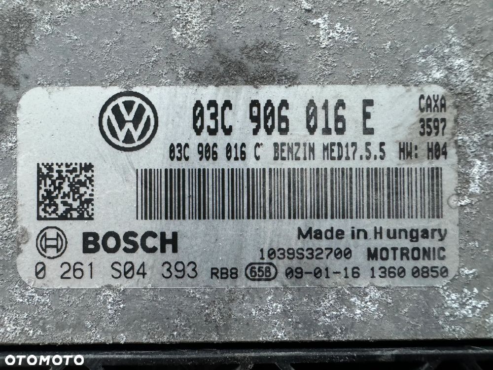 Moduł sterownik silnika Vw TSI 03c906016e 0261s04393 - 2