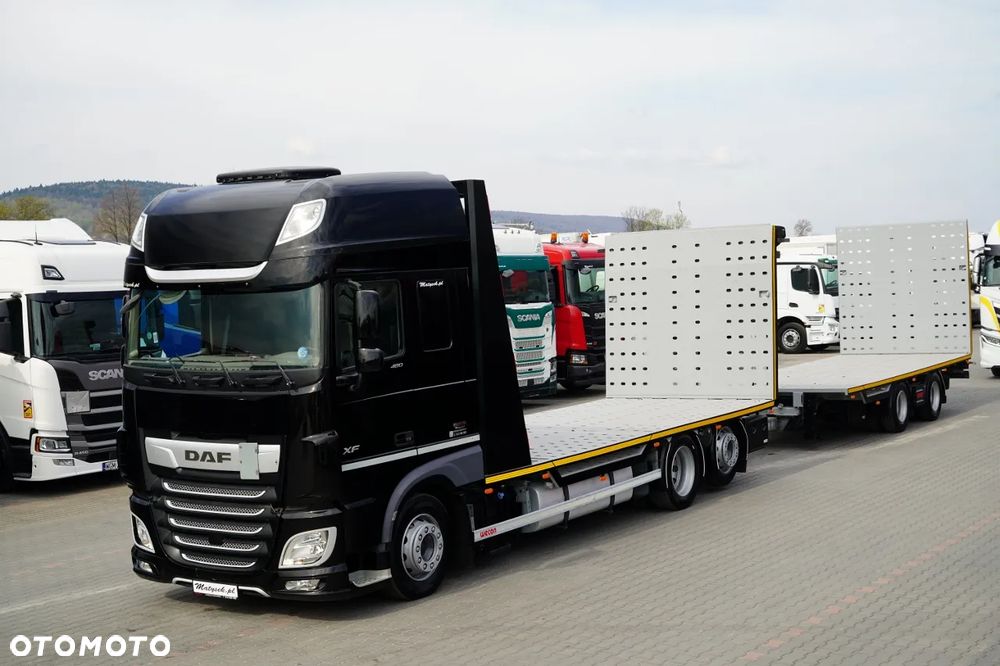 DAF XF 480 / ZESTAW TANDEM LAWETA / 15 ,6 M / SSC / PRZEJAZDOWY / NAJAZDY HYDRAULICZNE / STEROWANIE RADIOWE / WYCIAGARKA / OŚ PODNOSZONA / KLIMA POSTOJOWA - 3