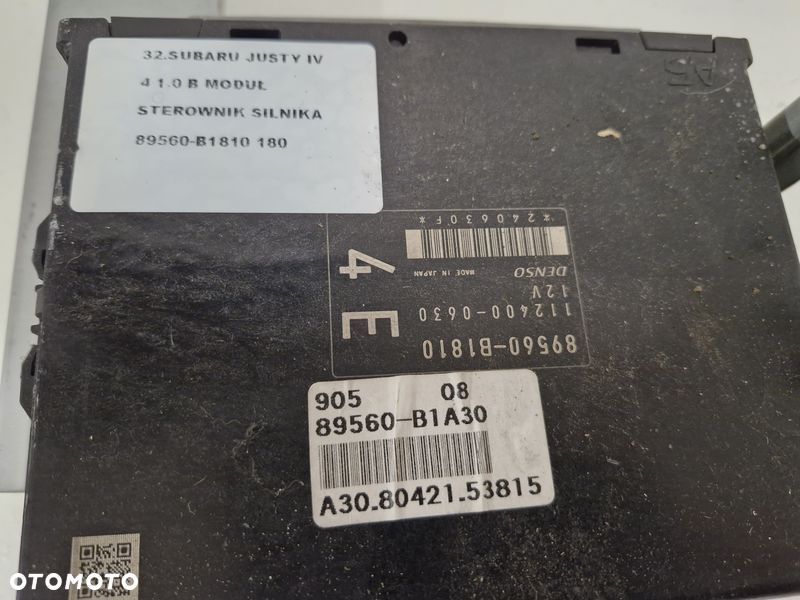 SUBARU JUSTY 4 IV 1.0 B MODUŁ STEROWNIK SILNIKA KOMPUTER ECU 89560-B1810 - 2