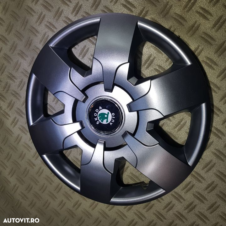Capace roti SKODA r16  la set de 4 buc,Capace janta aliaj,Embleme - 3