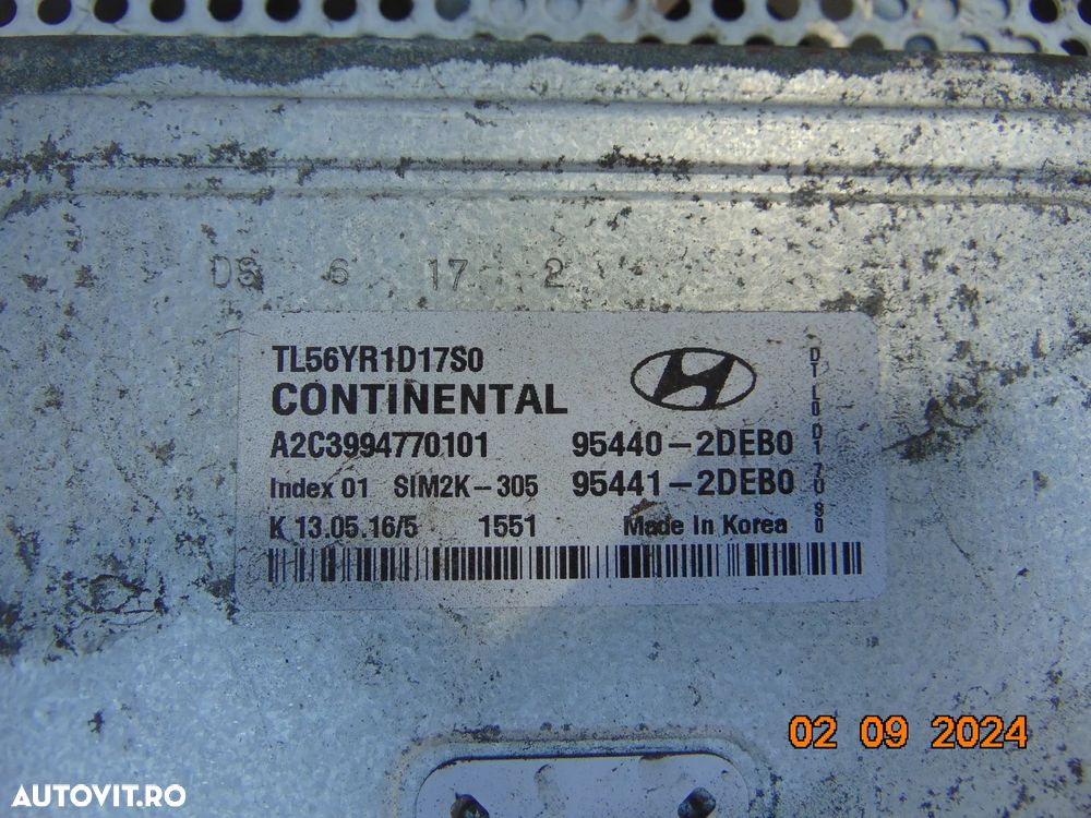 ECU Hyndai Tucson 1,6crdi 2015-2020 calculator  motor tucson 1.6 Kia COD DEB0 - 4