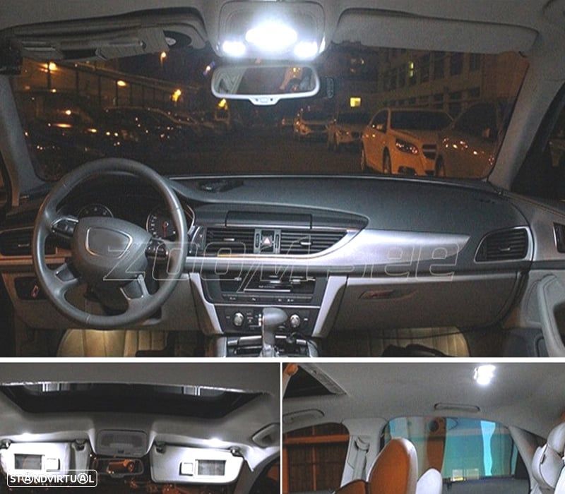 KIT COMPLETO 14 LAMPADAS LED INTERIOR AUDI A6 S6 RS6 C7 SEDAN 12-17 - 5