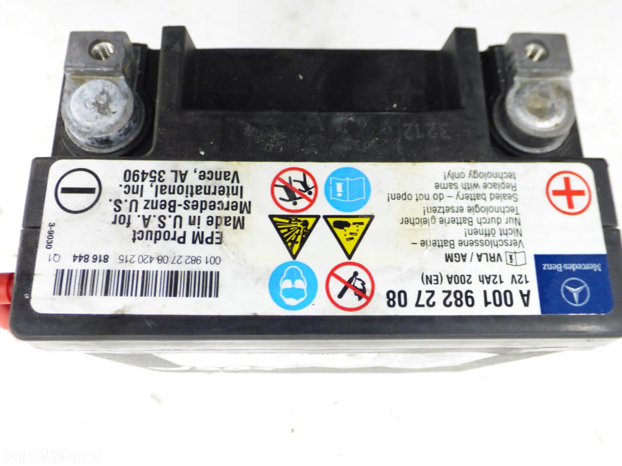 MERCEDES W221 LIFT DODATKOWY AKUMULATOR 12Ah 200A A0019822708 GORLICE - 4