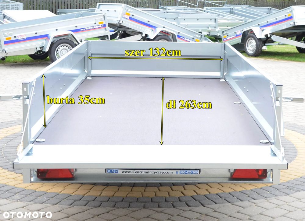 Niewiadów PRZYCZEPKA SAMOCHODOWA 2,63X1,32M, DMC: 750KG RESOR + AMORTYZATOR - 4