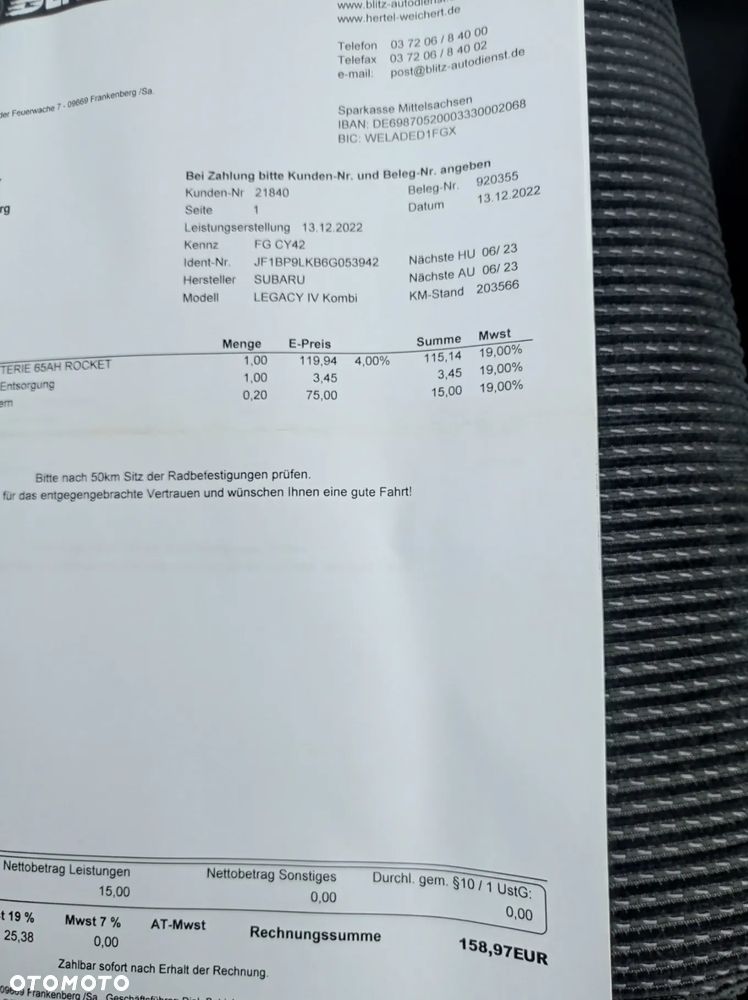 UWAGA ! 2007 SUBARU OUTBACK NOWY MODEL 2,5BENZ 165PS B4 MANUAL 4WD WLAS PL - 16