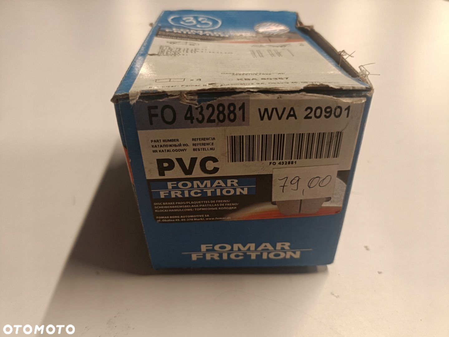 Audi 80 B3 100 C3 PRZEDNIE KLOCKI HAMULCOWE przód 432881 - 2