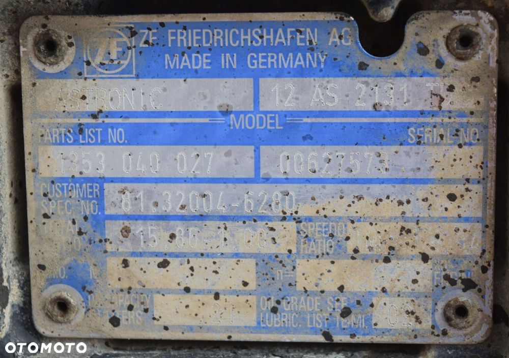 SKRZYNIA BIEGÓW MAN ZF 12 AS 2131 TD RETARDER - 10
