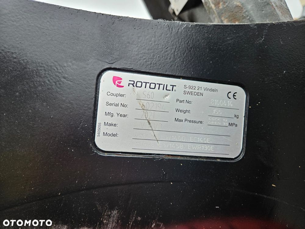 Caterpillar VOLVO EC140EL | 2021 | 5952 MTG | KOPARKA GĄSIENICOWA EC 140 EL ECR145 145 EC145EL EC145 160 150 - 13