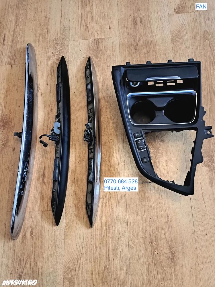 Capac ornament trim consola centrala cu suport pahare si priza, Panou butoane ESP PDC Sport consola centrala BMW F20 F36 Maner exterior deschidere haion chrome Mini R50 R52 R53 Maner exterior chrome, negru mat bmw Seria 3 E46 - 1