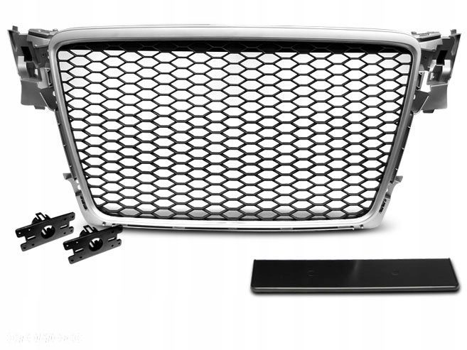 ATRAPA AUDI AUDI A4 B8 2008-11 RS-STYLE SILVER MAT - 1