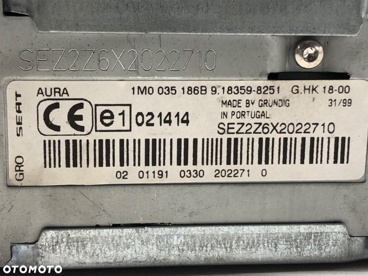 RADIO - 173.00 PLN - SEAT LEON (1M1) 1999 - 2006 1.9 TDI 66 kW [90 KM] olej napędowy 1999 - 2006 - 5