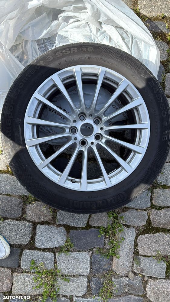 Set 4 Jante Originale BMW OEM R18 5x112 ET30 + TPMS + Anvelope Continental RunFlat G11 G12 G30 - 6