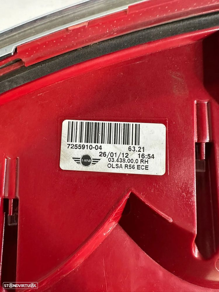 .Farolins Tras Traseiros Originais Led Esquerdo Direito Mini Cooper One R56 R57 Cabrio R58 Roadster R59 Coupe 2006 - 2012 - 7