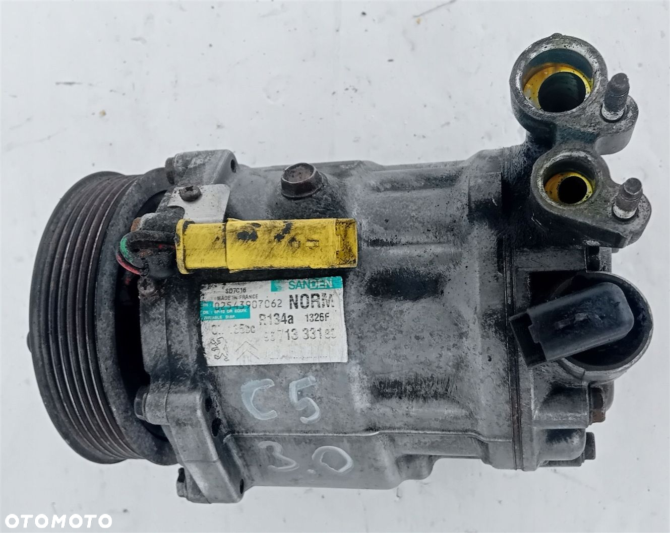 SPRĘŻARKA KOMPRESOR KLIMATYZACJI CITROEN C5 III X7 3.0 HDI V6 9671333180 - 7
