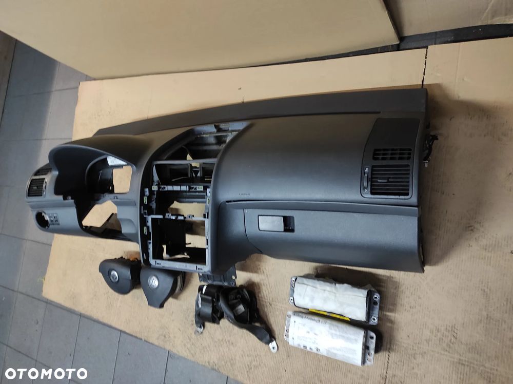 DESKA RODZIELCZA KOKPIT KONSOLA VW TOURAN 03-10R LIFT AIRBAG KOMPLET ZESTAW WYSYŁKA !!!!! - 2