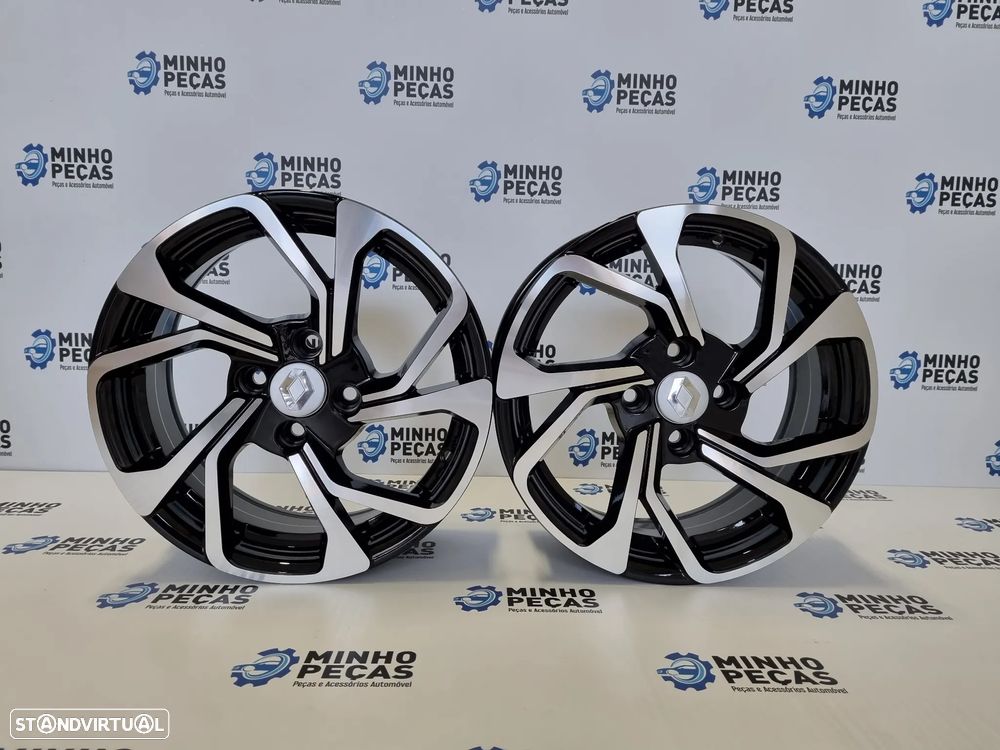 Jantes Renault Clio 2020 em 15 Black Polish (4x100) - 1