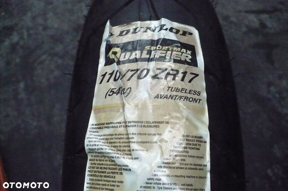DUNLOP Sportmax Qualifier 110/70R17 54W NOWA 2012 - 1
