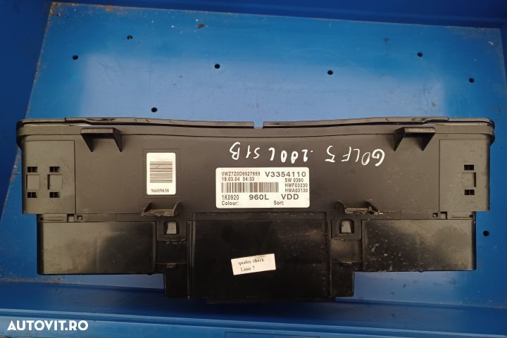 Ceasuri bord 1K0920960L Volkswagen VW Golf 5 [2003 - 2009] Hatchback - 2