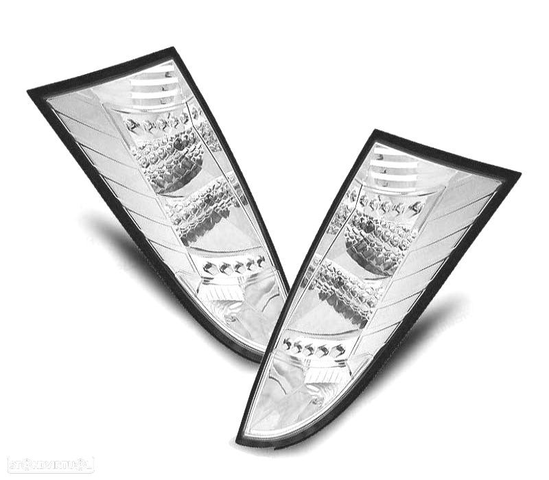 FAROLINS TRASEIROS LED FORD FOCUS 98-04 CROMADO - 1