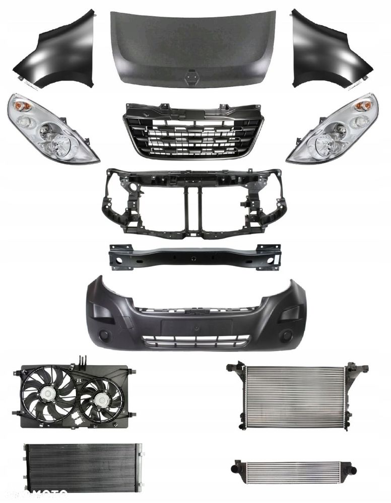 RENAULT MASTER 10-14  RATY 0% przód maska zderzak błotnik pas lampa - 1