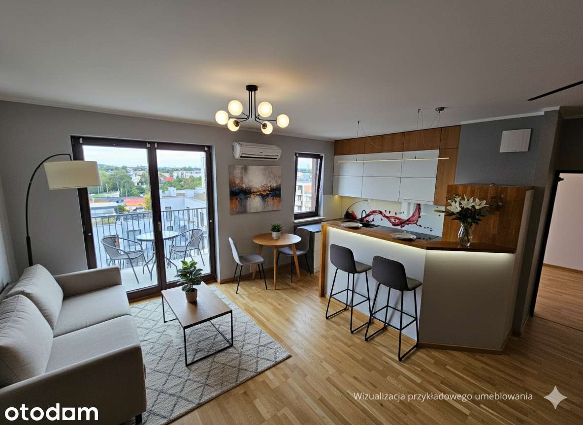 Apartament 59 m² z widokiem na Wawel | Klimatyzacja | Garaż