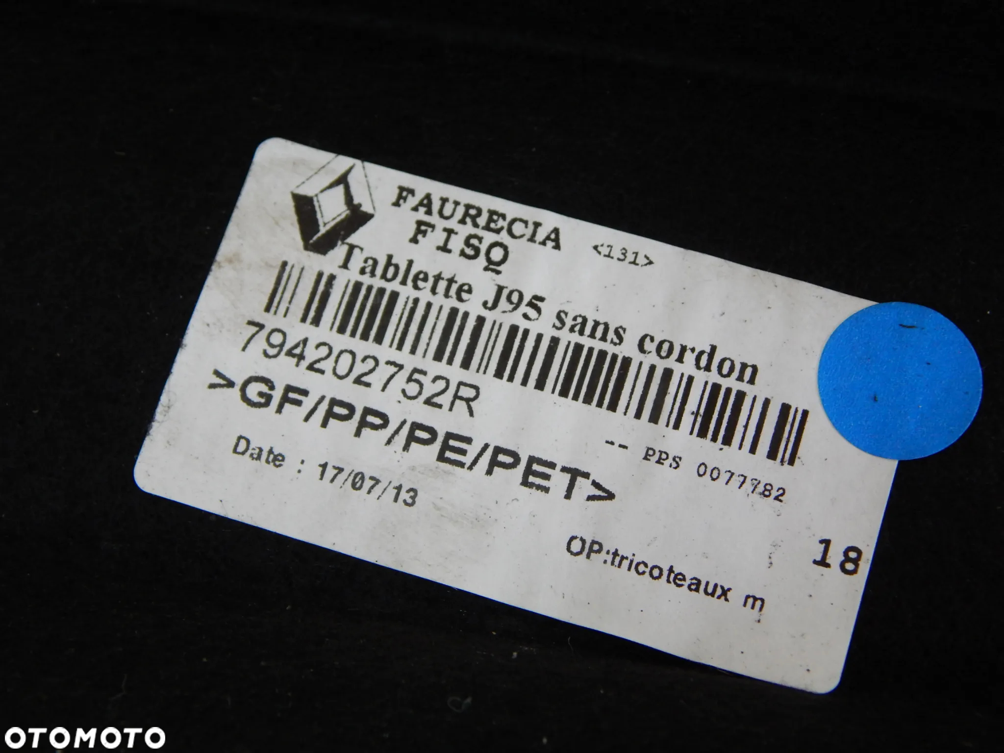 Półka roleta bagażnika Renault Scenic III 3 09-16  Łuków części - 3