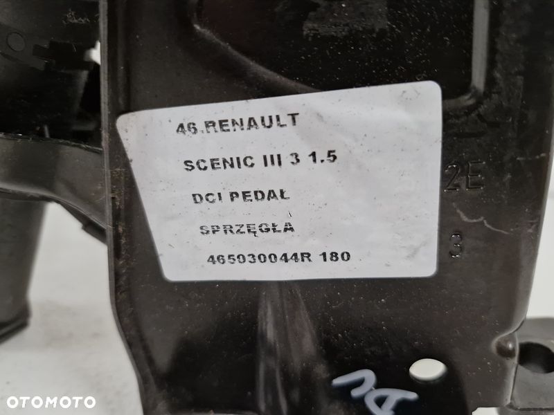 renault scenic iii 3 1.5 dci pedał sprzęgła 465030044r - 3