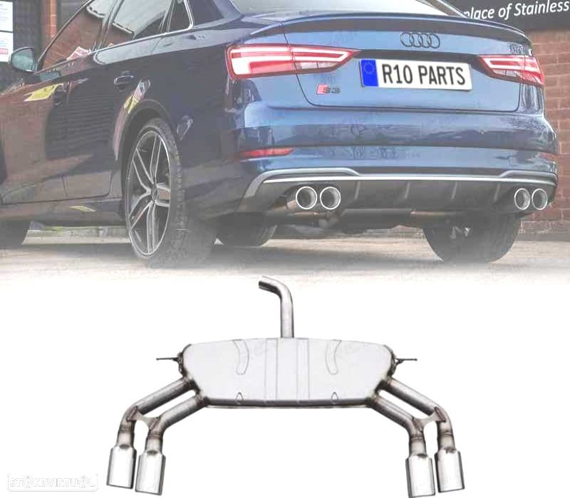 PANELA DE ESCAPE AUDI A3 S-LINE SEDAN 13-20 LOOK S3 - 1