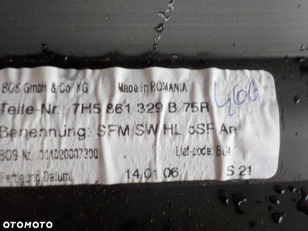 VW T5 MULTIVAN ROLETA LEWA TYŁ KRÓTKI - 3