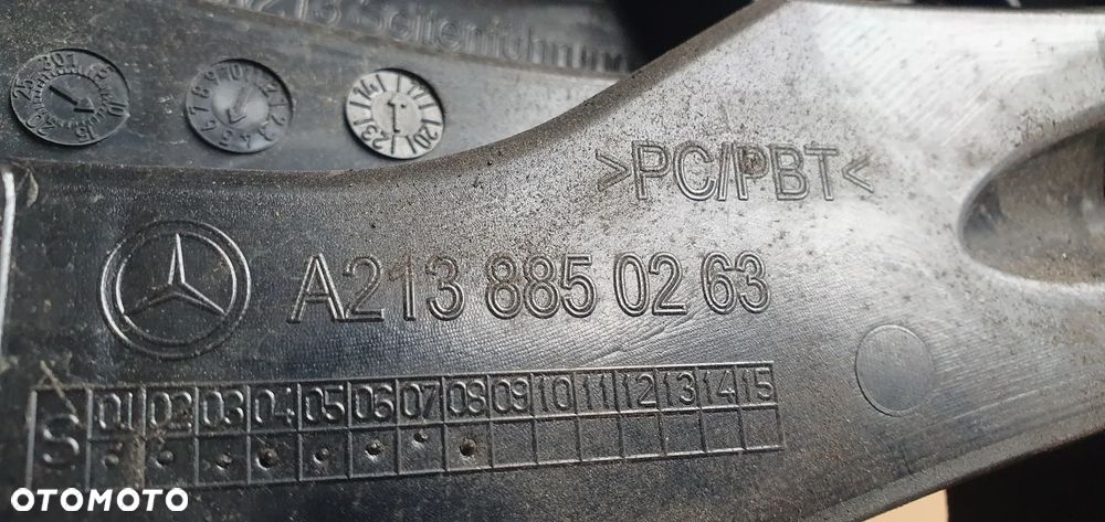 Mocowanie ślizg zderzaka prawy tył Mercedes E-Klasa W213 Sedan A2138850263 A2138850165 - 7