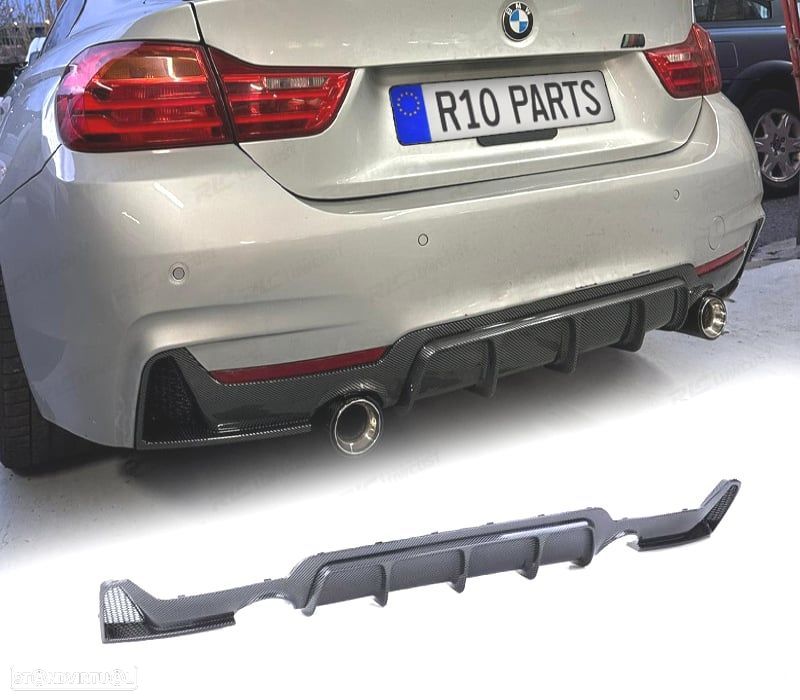 DIFUSOR TRASEIRO BMW F32 F33 F36 13-18 CARBONO LOOK PERFORMANCE - 1