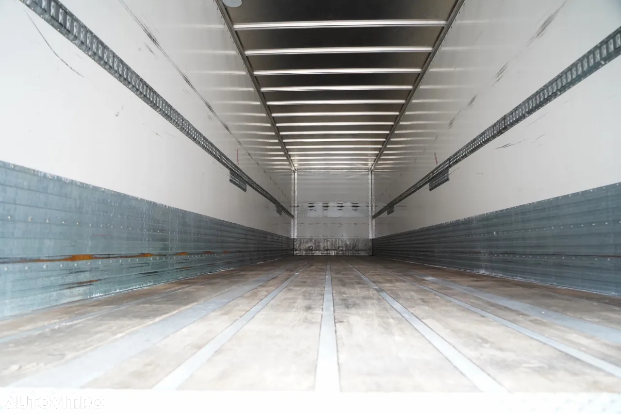 Fruehauf / CONTAINER / platformă elevatoare DHOLLANDIA / podea rezistentă / oblon rulant / axă elevatoare / IMPORTAT - 14