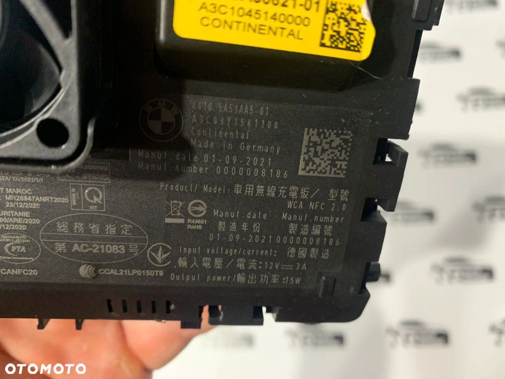 ŁADOWARKA INDUKCYJNA TELEFONU BMW G60 G61 G70 IX I20 U10 U11 U06 5A53AA5 - 3