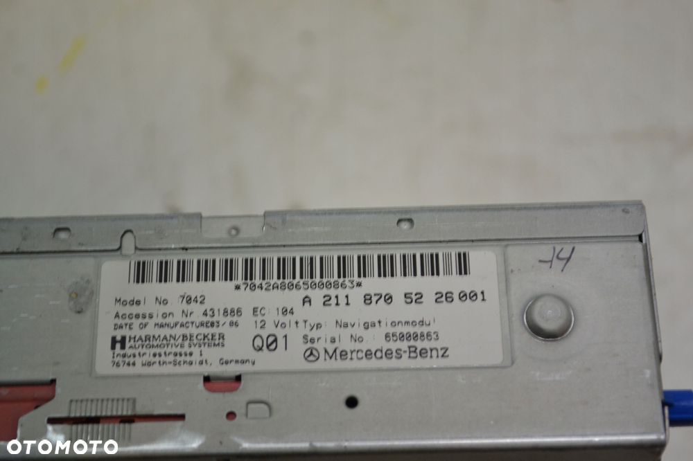 CZYTNIK NAWIGACJI A2118705226 MERCEDES W211 W219 KLASA E - 5