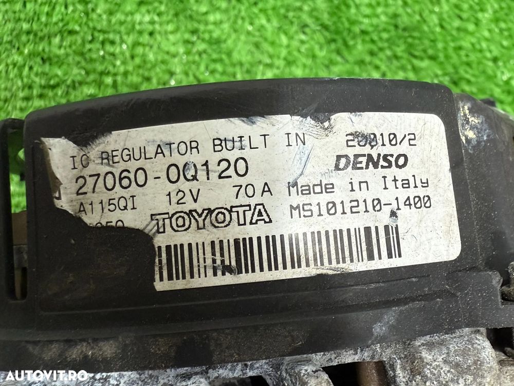 ALTERNATOR TOYOTA YARIS 1.5 BENZINA HYBRID 2017 COD OEM 27060-0Q120 270600Q120 2017-2020 - 8