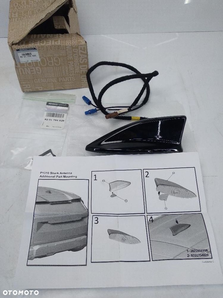 NOWY ORYGINAŁ ANTENA DACHOWA REKIN DACIA  282161699R - 1