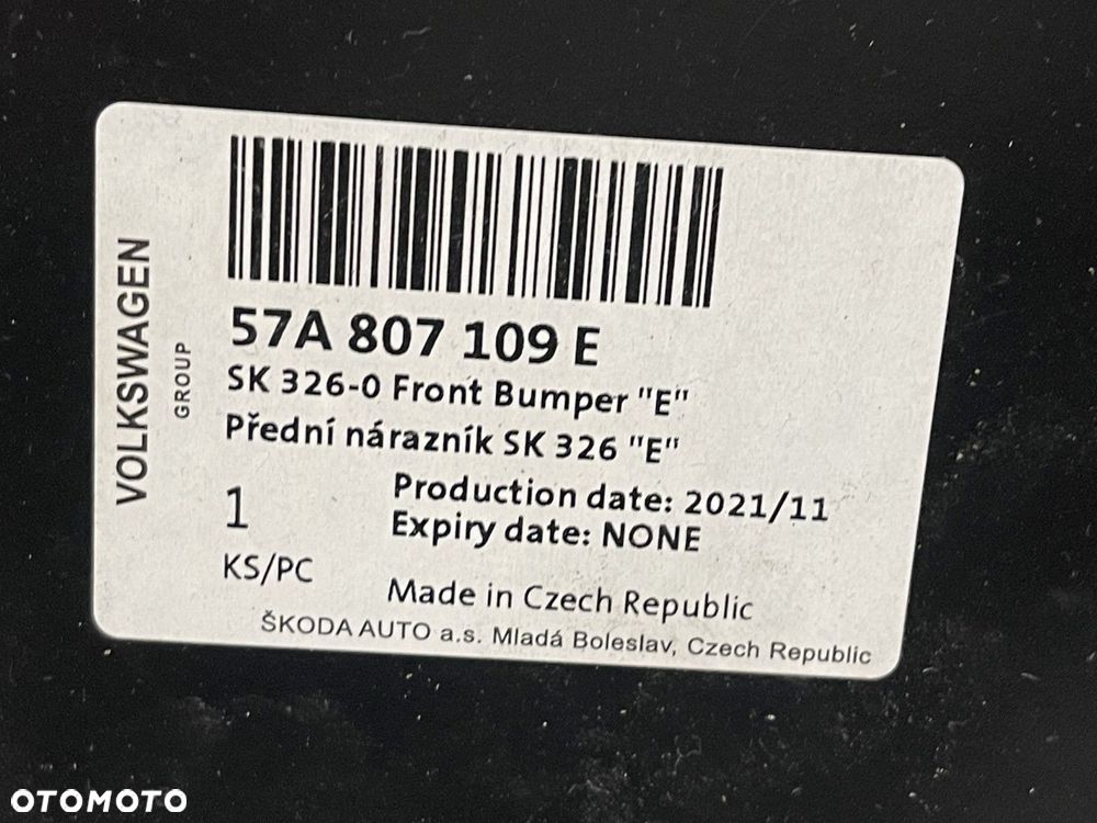 NOWA ORYGINALNA BELKA ZDERZAKA PRZEDNIEGO SKODA KAROQ 57A 17-25 57A807109E - 5