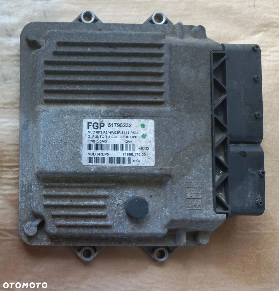 Grande Punto kompter sterownik silnika 1,3JTD Multijet 06-12r Fiat - 1