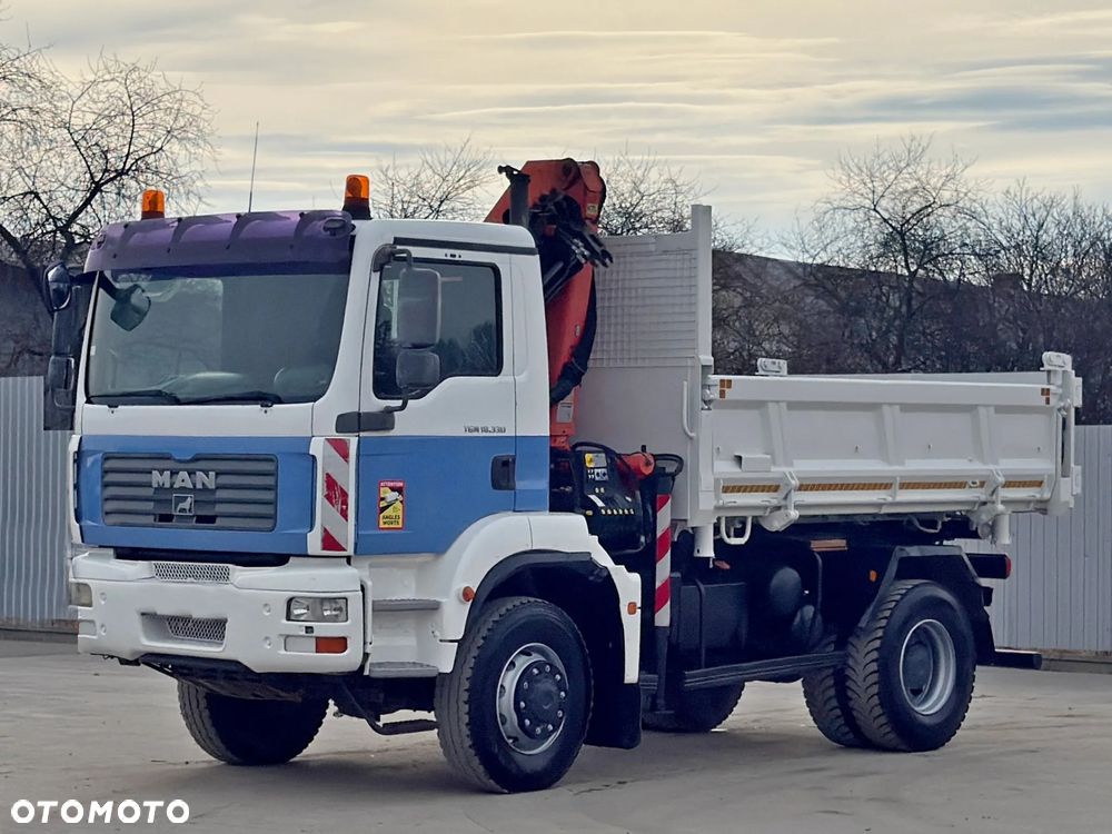 MAN TGM 18.330 * WYWROTKA 3,80 m + PALFINGER PK 10501 + PILOT *4x4*STAN BDB - 5