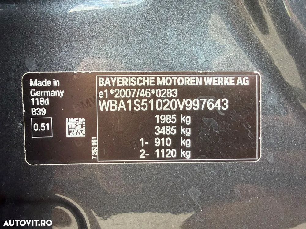 BMW Seria 1 118d Aut. Edition M Sport Shadow - 36
