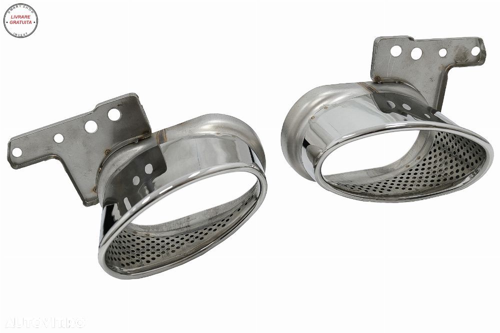 Difuzor Bara Spate si Ornamente Evacuare Audi A6 C8 4K Avant Sedan (2018-up) RS6 D- livrare gratuita - 14