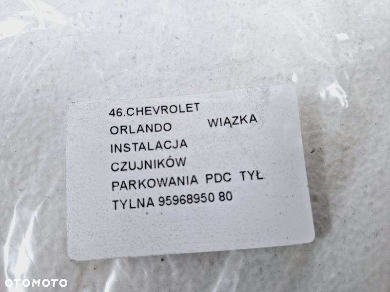 chevrolet orlando wiązka instalacja czujników parkowania pdc tył tylna 95968950 - 2