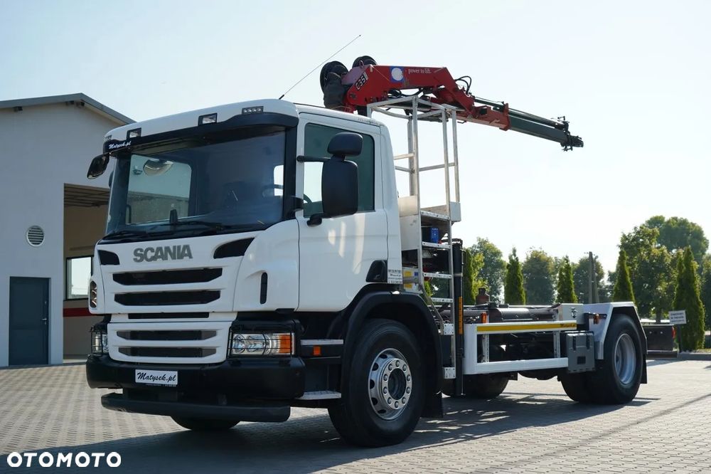 Scania P 280 / SIŁOWNIK DO WYWROTU / + HDS HMF 635 / UDŹWIG 1 500 KG / MAX WYSÓW 7 M / STEROWANIE RADIOWE / EURO 6 - 1