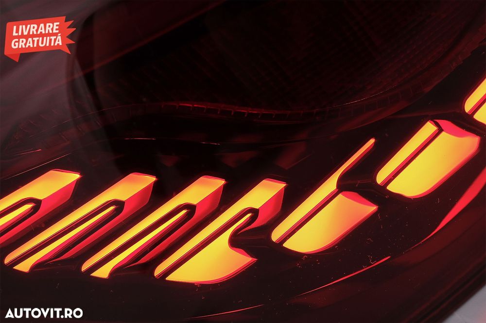 Stopuri Full LED VW Golf 6 VI (2008-2013) Rosu Fumuriu cu Semnal Dinamic- livrare gratuita - 6