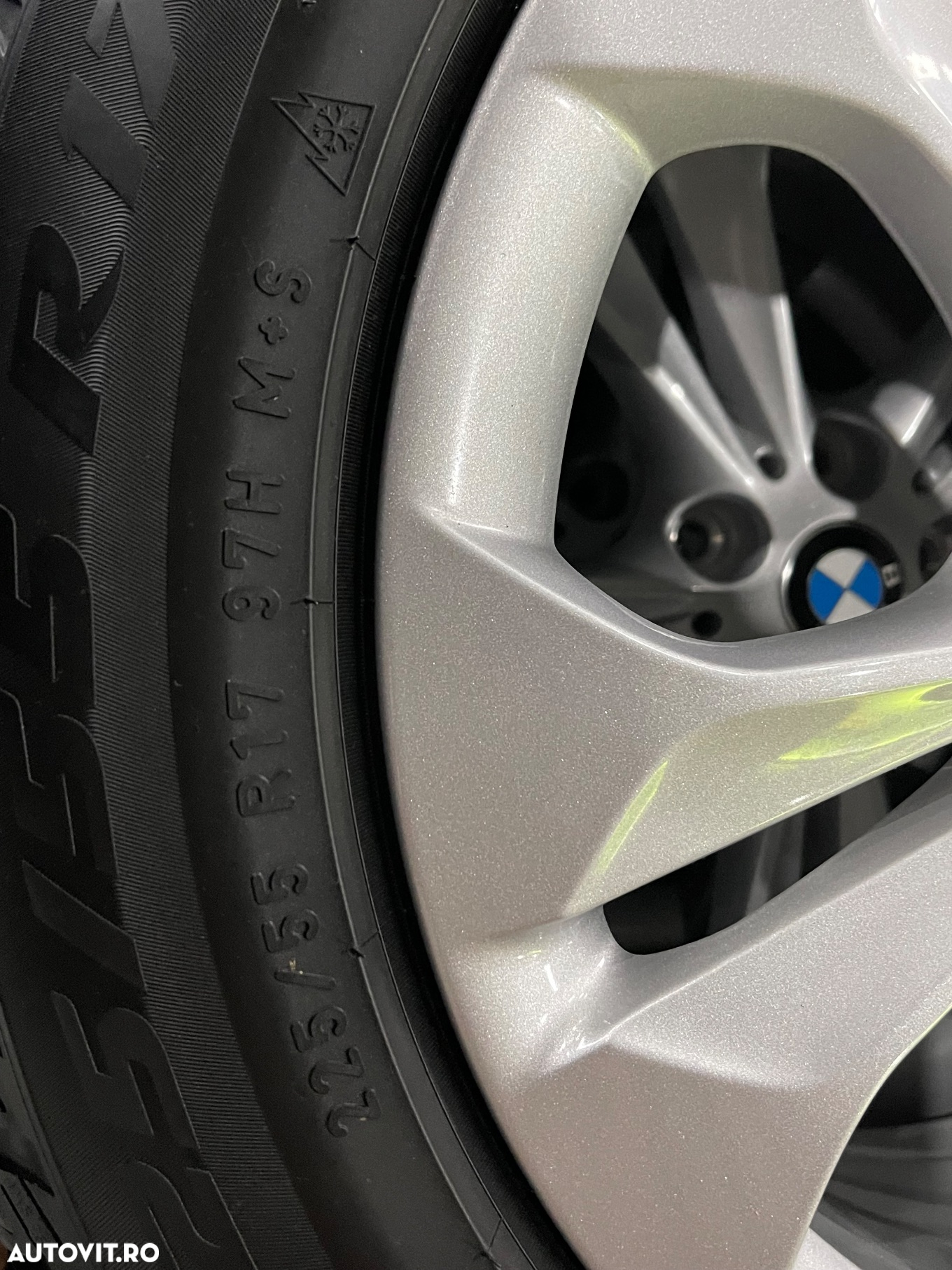 Jante BMW X1 , X2, originale, noi, anvelope iarnă noi Pirelli - 4