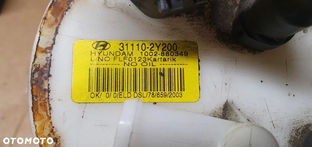 Pompka paliwa pływak pompa Kia Sportage III 1.7 CRDI 31110-2Y200 - 6