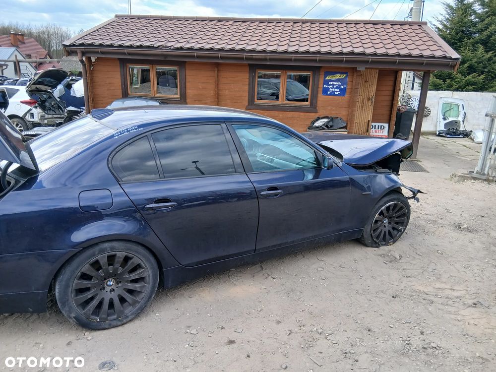 BMW E60 03- SILNIK 2.2B M54B22 SKRZYNIA BIEGÓW DRZWI ZDERZAK KLAPA TYL  MASKA LAK ORIENT BLAUMETALIC /317/ - 6