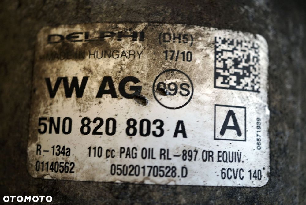 KOMPRESOR KLIMATYZACJI SPRĘŻARKA A3 8P 5N0820803A AUDI 2003-2008 - 8