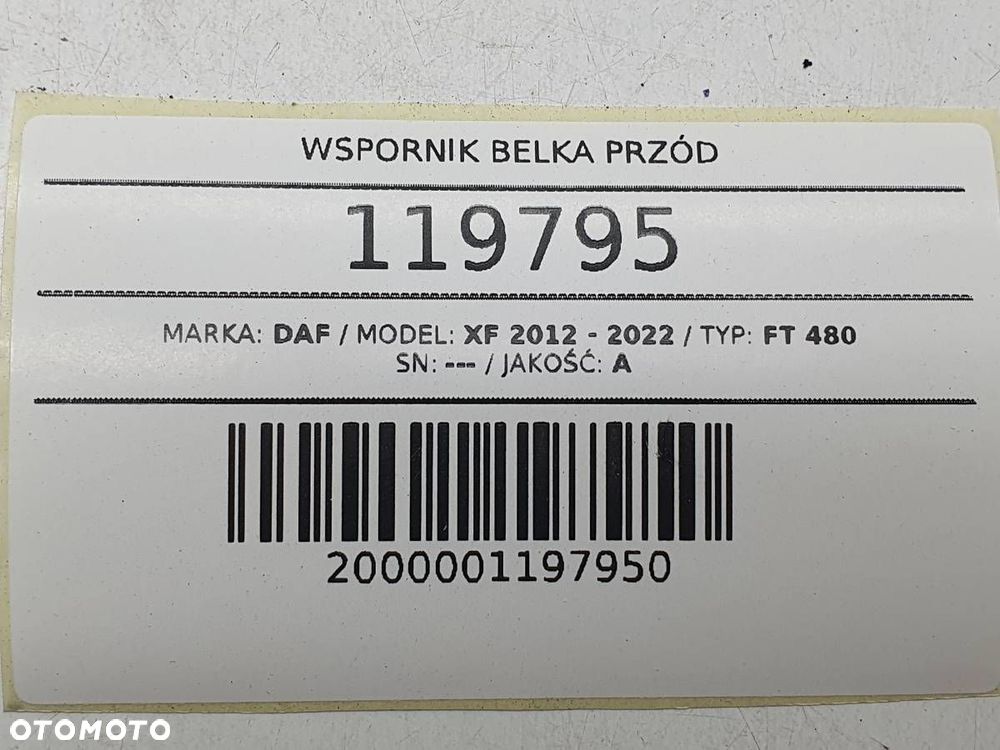 WSPORNIK BELKA PAŁĄK PRZÓD KABINY DAF XF 106 2021 - 8